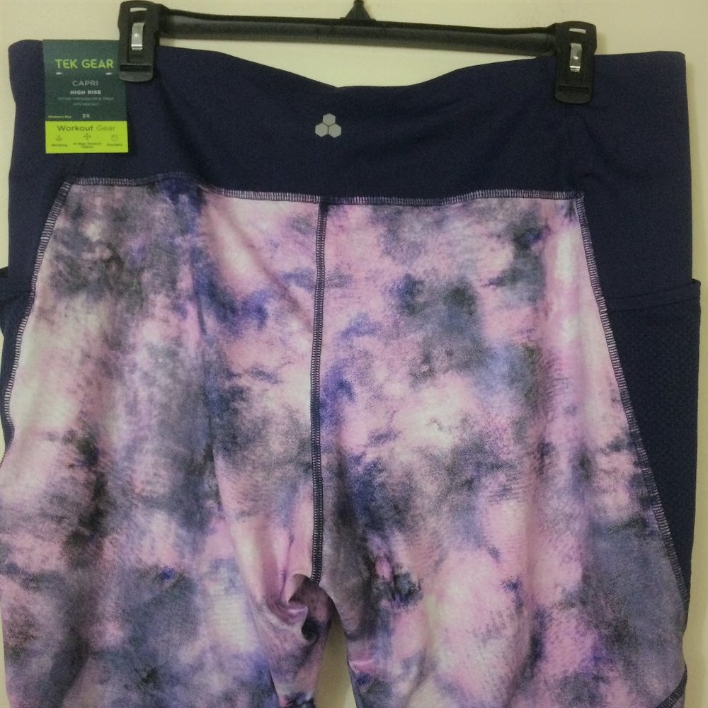 Tek Gear High Waist Purple Capri Leggings 3X - Picture 5 of 8